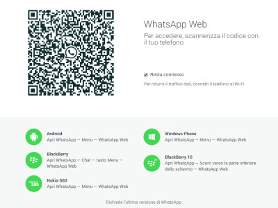 Whatsapp web, per messaggiare anche al computer