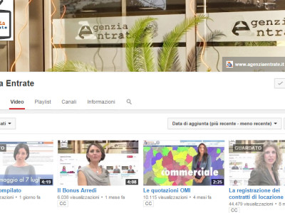 La best practice del canale Youtube dell’Agenzia delle Entrate