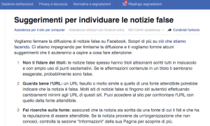 Facebook decalogo fake news